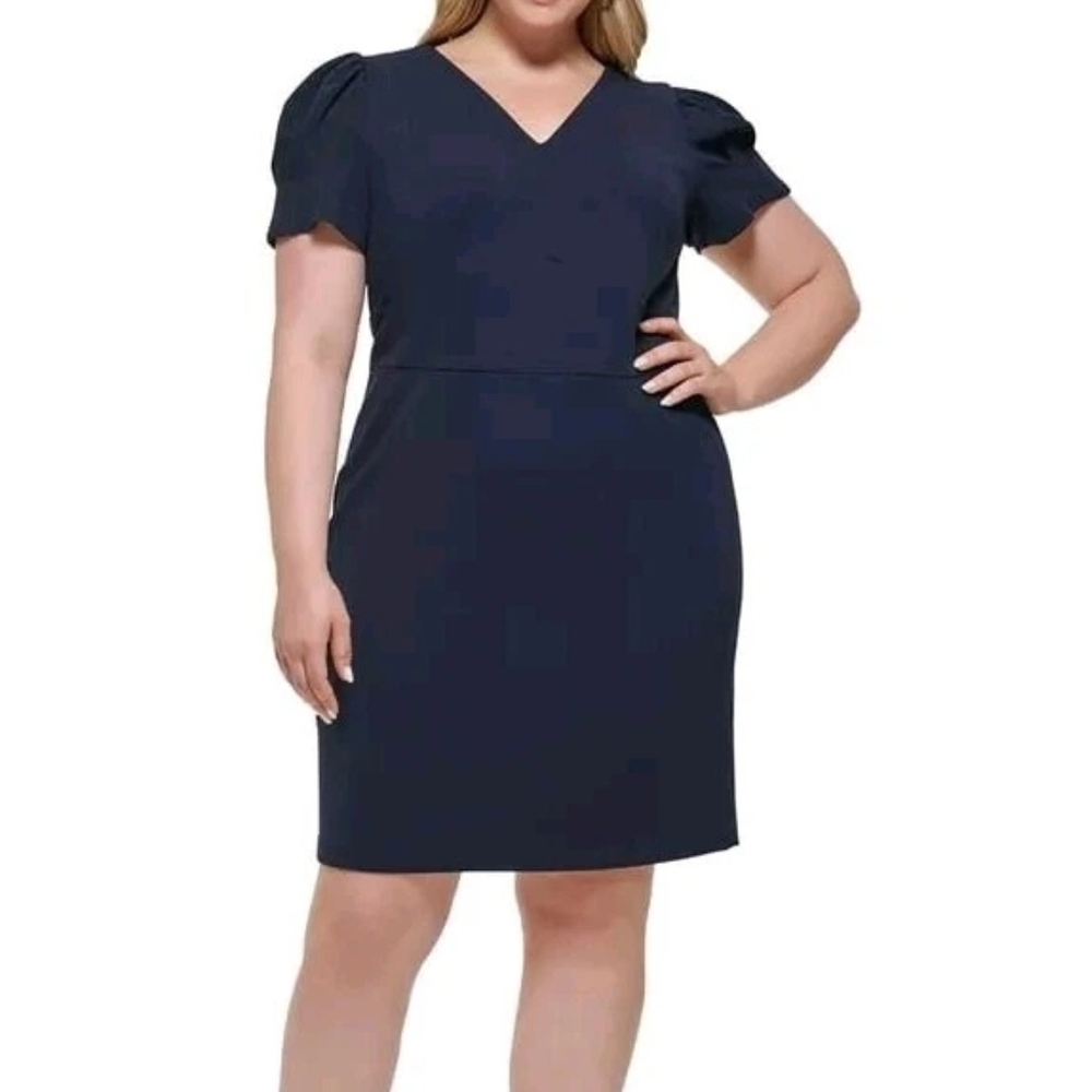 DKNY Midnight Plus Size V-Neck Women Dresses Size 22W